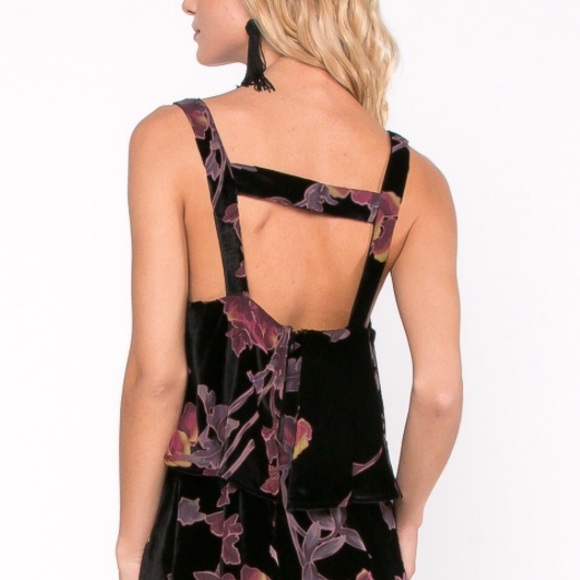 Floral velvet dress - Picture 2 of 3